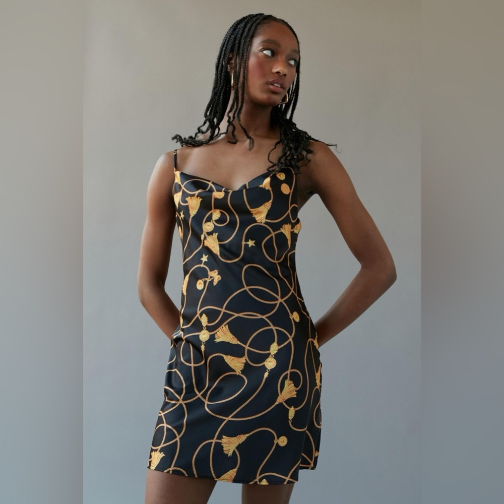 Urban Outfitters UO Mallory Cowl Neck Slip Dress size Small